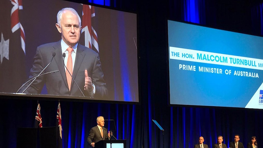 Malcolm Turnbull speaks at the South Australian Liberal conference.