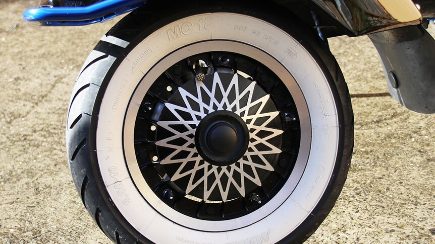 Wheel of a motor scooter