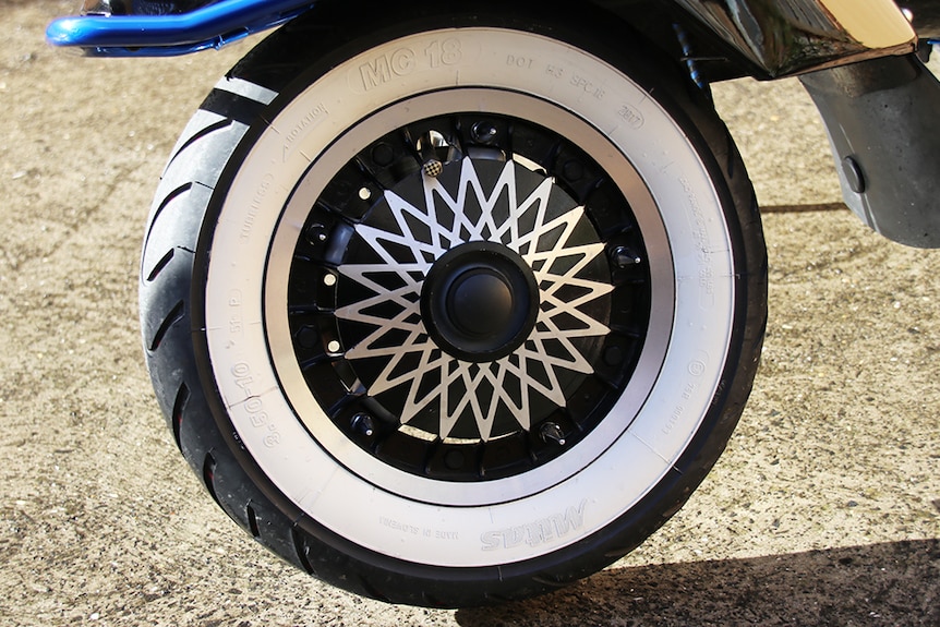 Wheel of a motor scooter