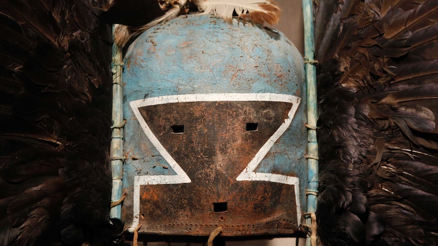 Hopi mask displayed at auction house
