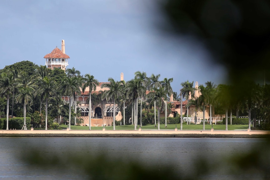 President Donald Trump's Mar-a-Lago resort across the water.