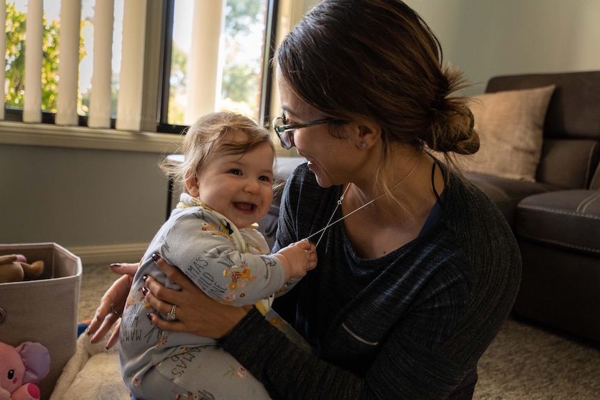 Jessica Trusler and child