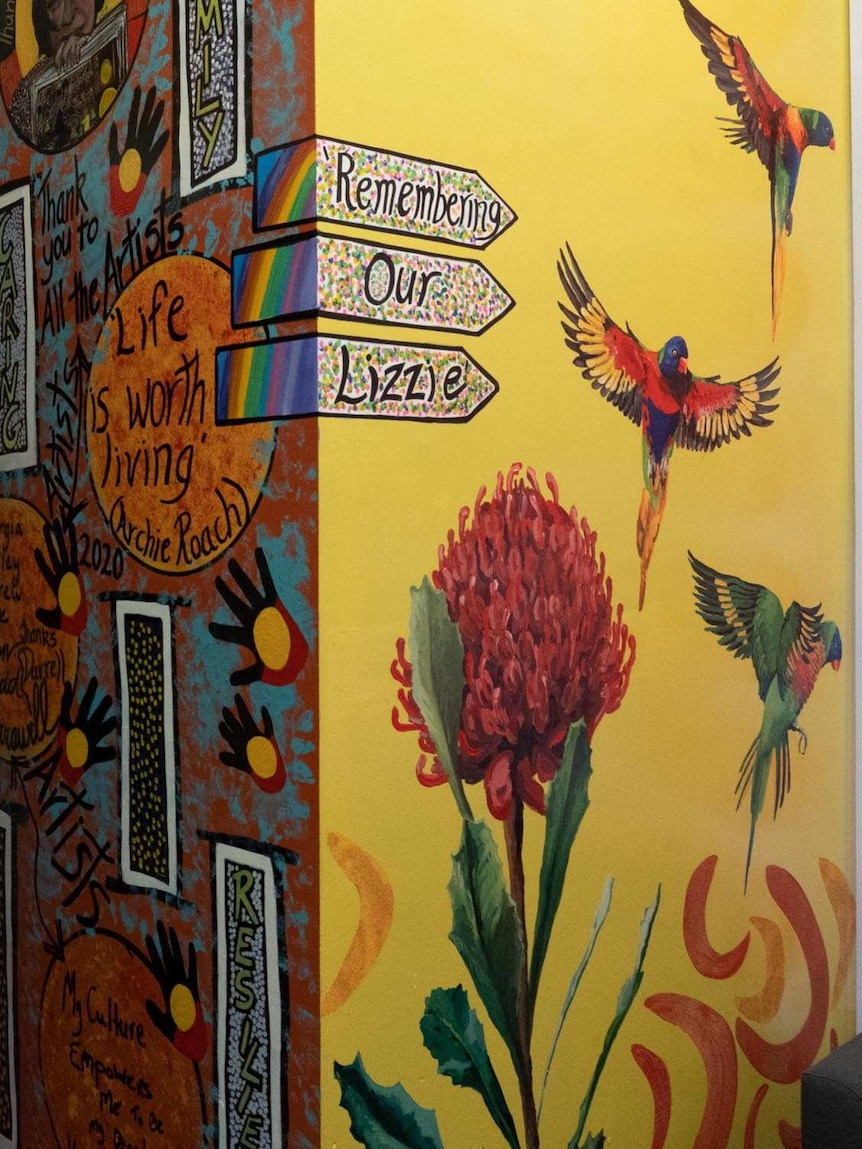 A section of a Glebe Youth Service mural