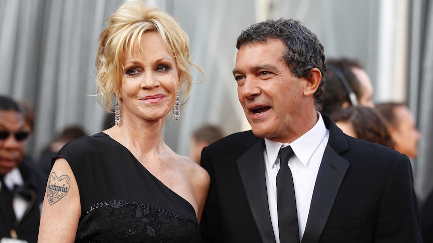 Melanie Griffith and Antonia Banderas on the red carpet