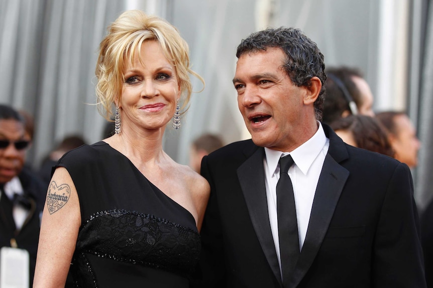 Melanie Griffith and Antonia Banderas on the red carpet