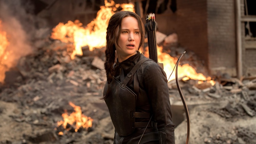 A scene from the film The Hunger Games: Mockingjay.
