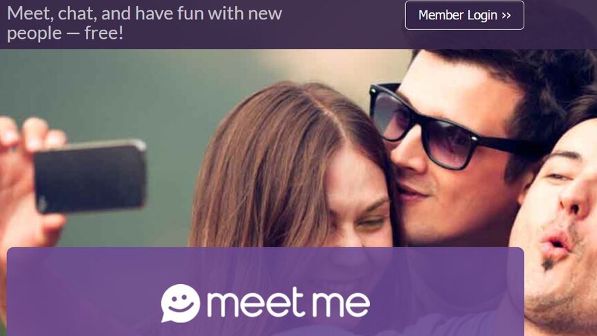 Screen grab of the meet me webpage.