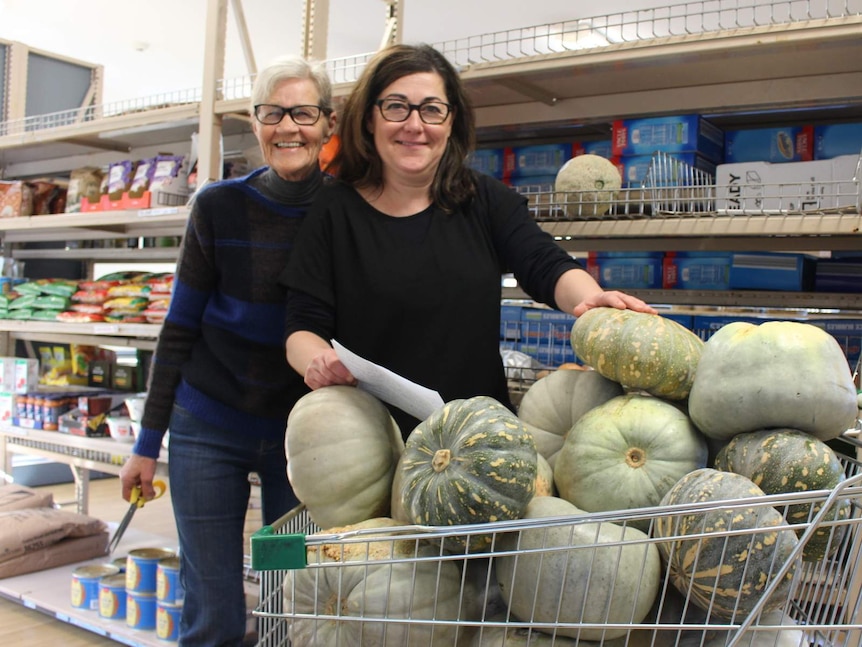 Volunteer Karen Douglas (left) with Mura Lanyon Youth and Community Centre manager Jan Skeyhill.