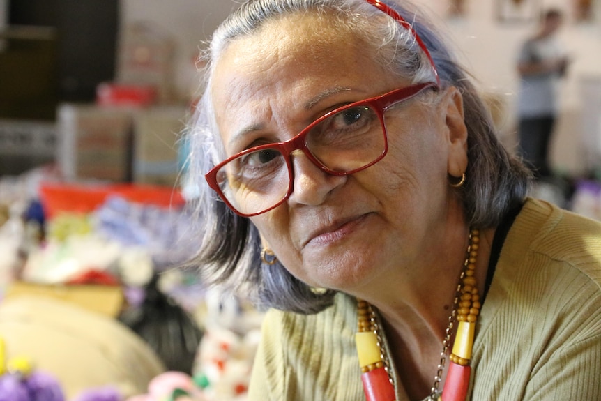 Portrait of lady Rosa Carrascalao at Timor-Leste donation event, Darwin, April 2021.