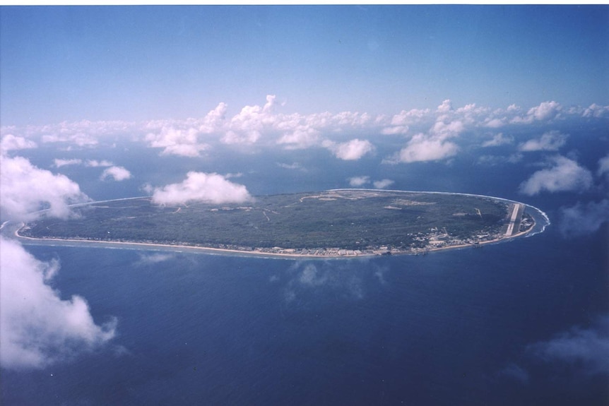 An aerial view of Nauru