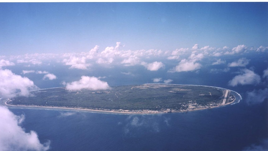 An aerial view of Nauru