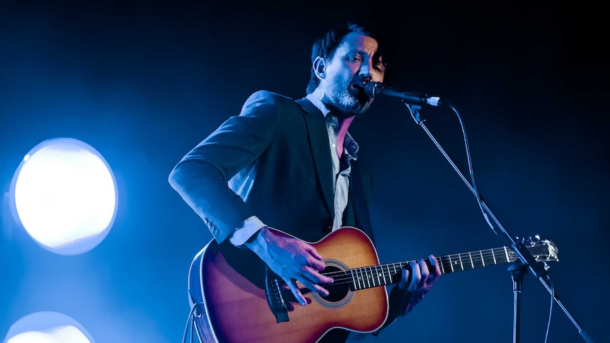 Something For Kate frontman Paul Dempsey performing live at Sydney's Factory Theatre in January 2019