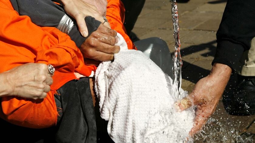 File photo: Waterboarding (Reuters: Kevin Lamarque)