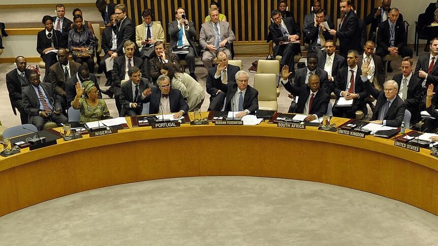 The UN Security Council votes on a resolution on peace and security in Africa