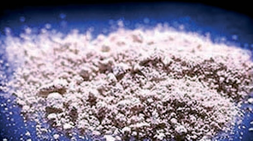 A close up of a powder substance