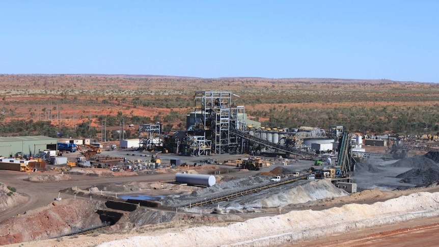 A mine site sits amongst the Pilbara landscape