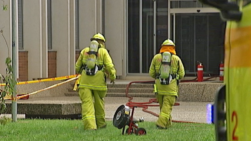Firefighters were called to the ANU to put out a blaze believed to been caused by two science experiments.