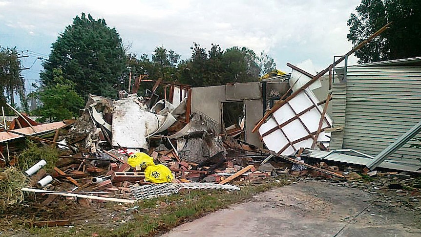 Damaged house at Holden Hill