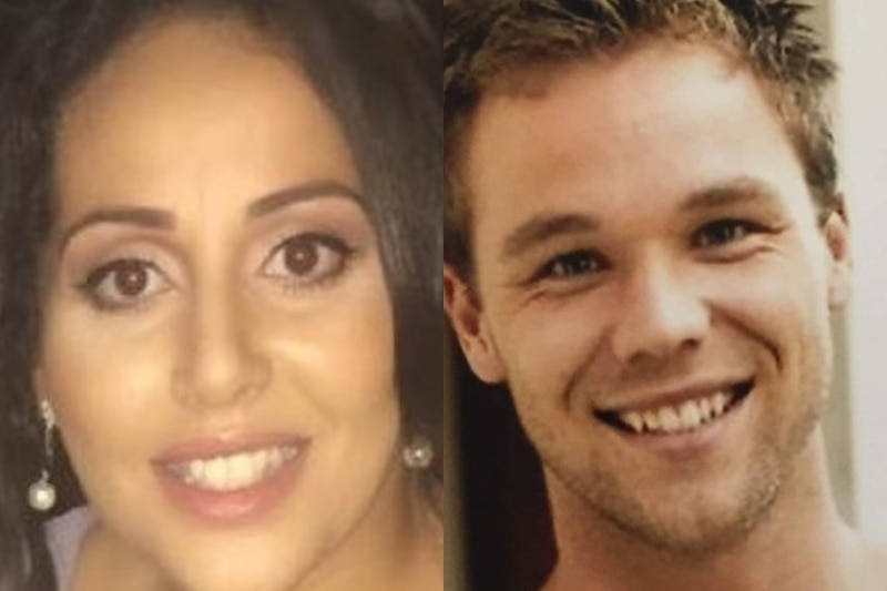 The faces of Lydia Abdelmalek and Lincoln Lewis placed side by side.