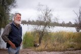 Peter Haslett standing in front of the Woolenook Wetland in the Riverland.
