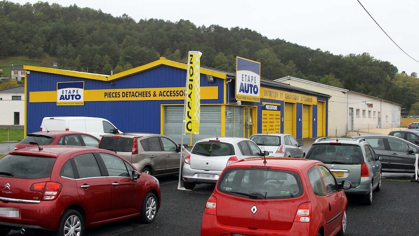 Garage in France where girl was found in boot