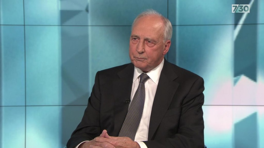 Paul Keating is interviewed on 7.30