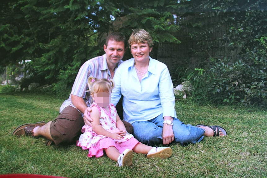Louis James Mahony and Lainie Coldwell and their daughter