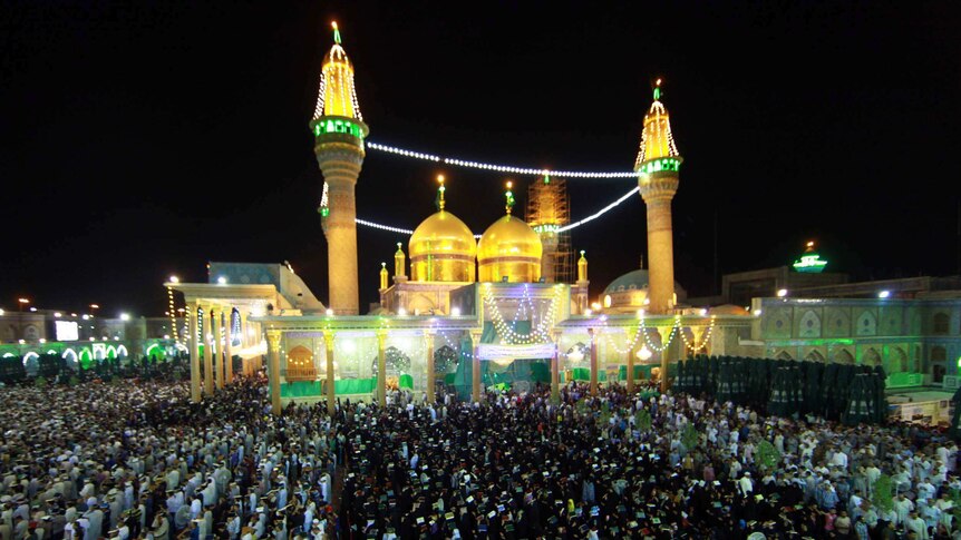 Shiite Muslim worshippers in Baghdad during a Lailat al-Qadr (Night of Destiny) prayer