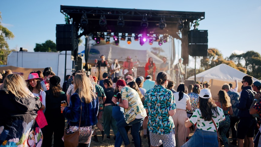 the main stage at Vicotria's Loch Hart music festival, 2018