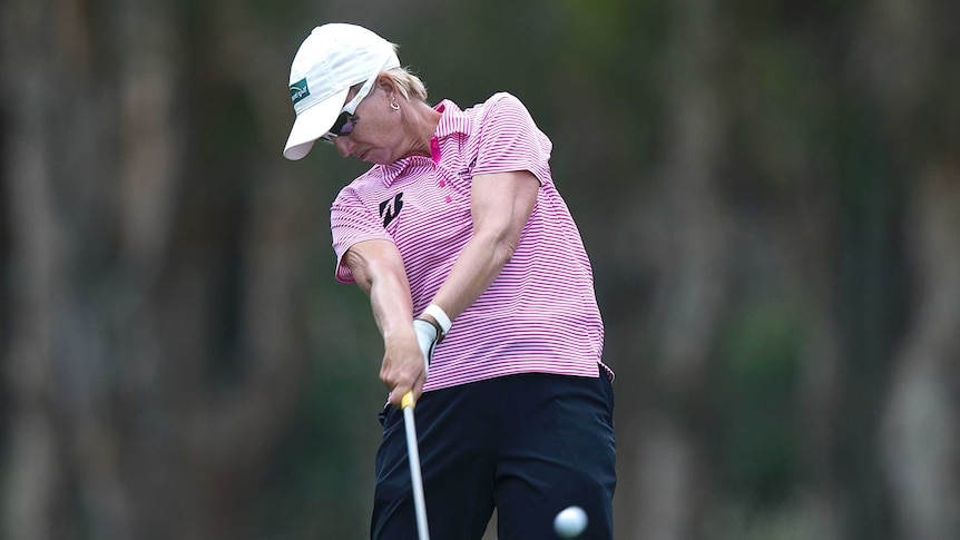Karrie Webb contesting the Pro-Am at Royal Pines