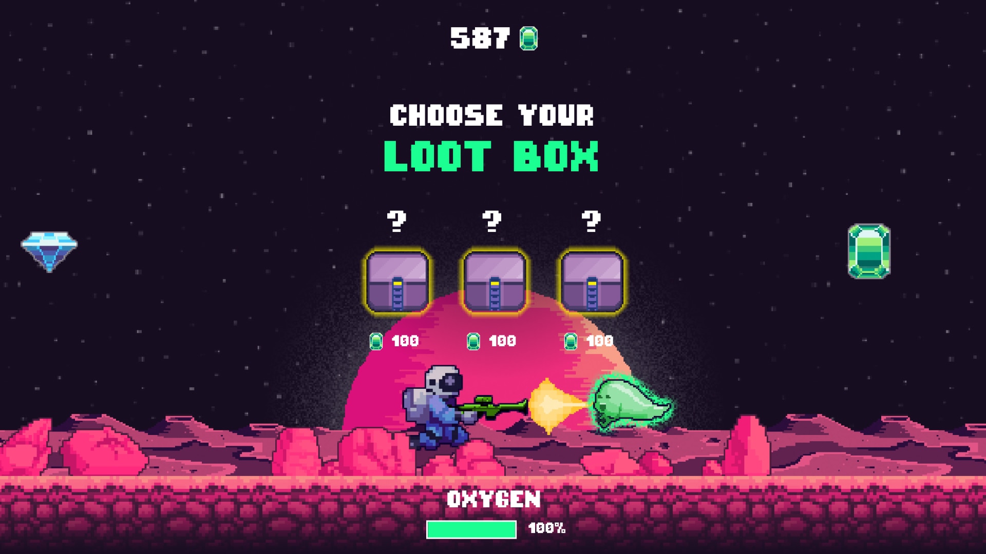 Loot boxes within an invented game