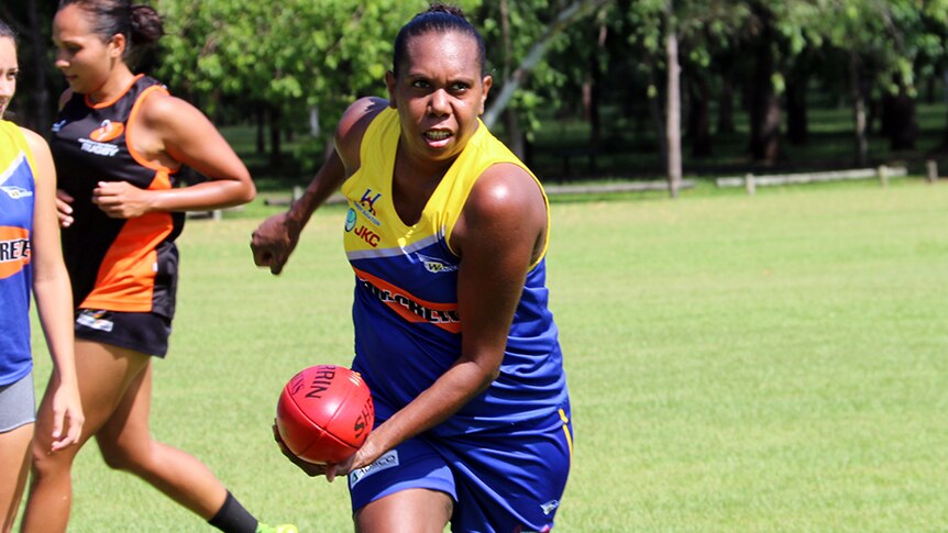 Charmaine Patrick trains with Wanderers at Anula Oval