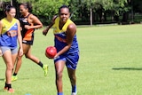 Charmaine Patrick trains with Wanderers at Anula Oval