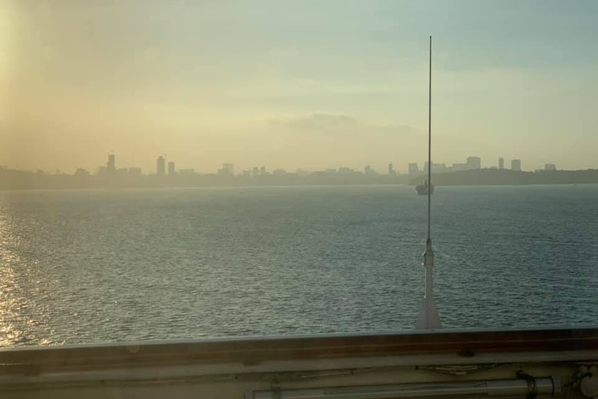 The skyline of Sihanoukville in Cambodia.