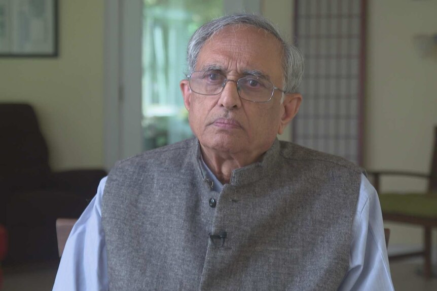 Former head of India's Ministry of Power E.A.S Sarma sits for an interview