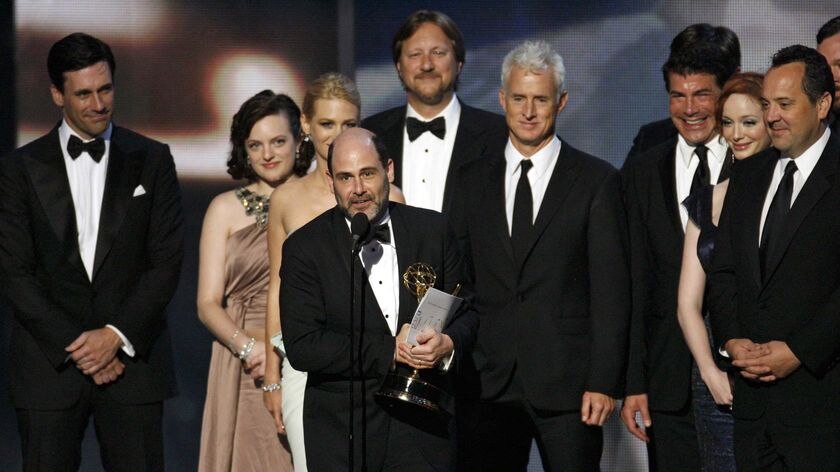 Matthew Weiner accepts the award for Mad Men
