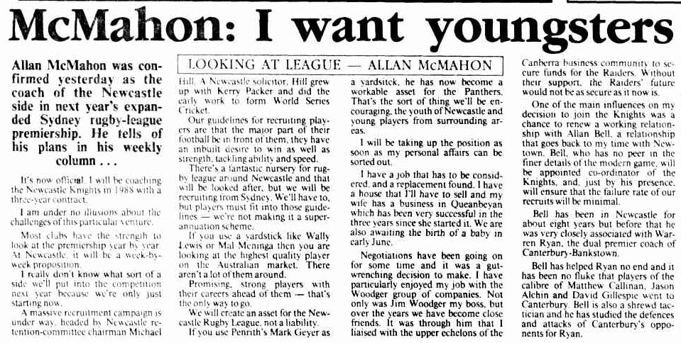 a clipping of an old newspaper column