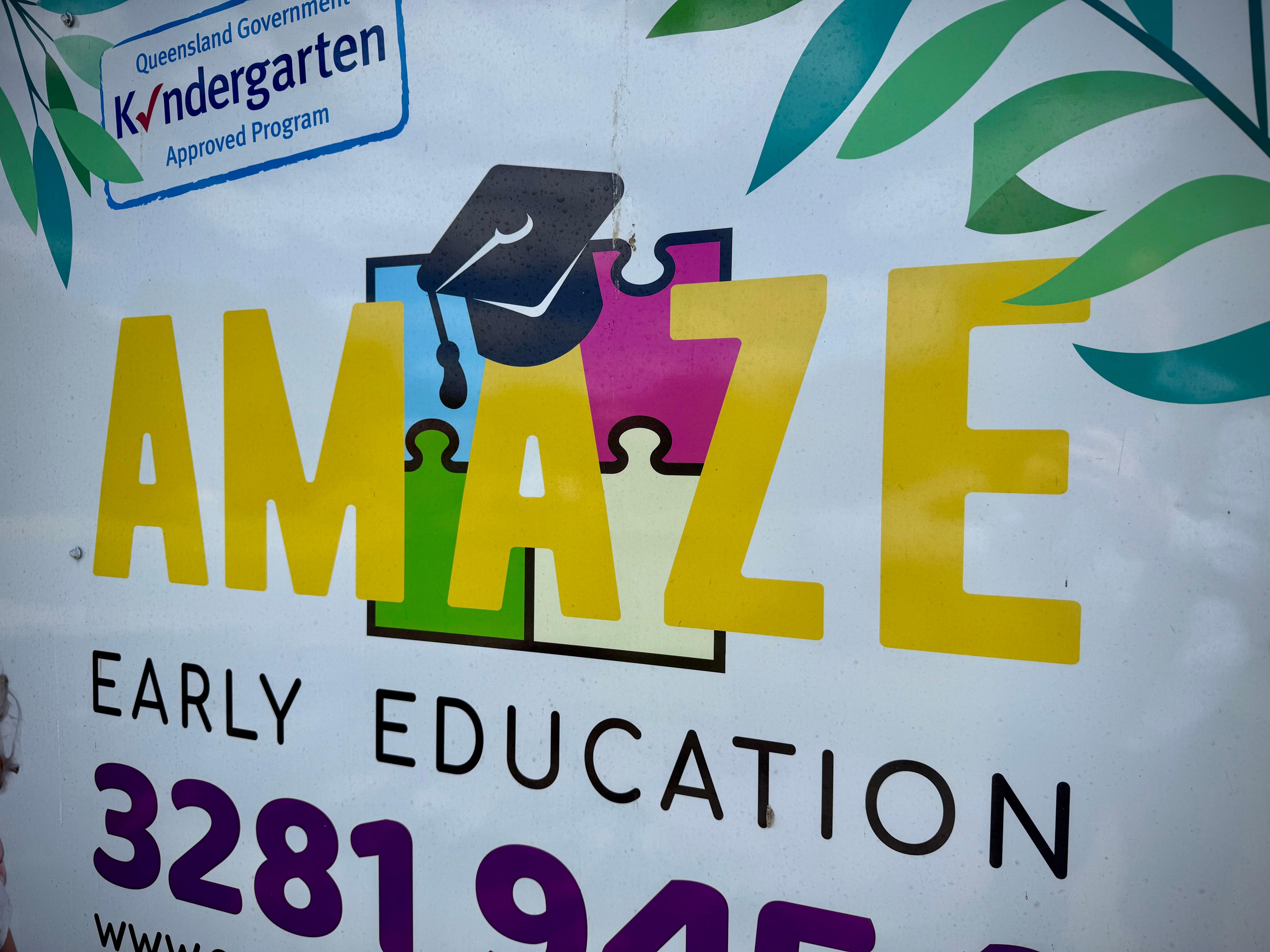 A sign for Amaze Early Education. 