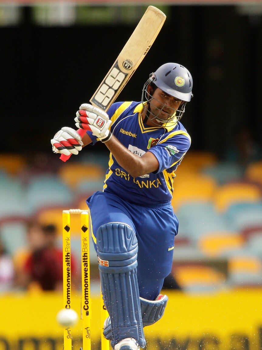 Top-scorer ... Lahiru Thirimanne made a valuable 62 for Sri Lanka.