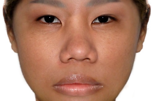 Composite image of an unknown woman's face