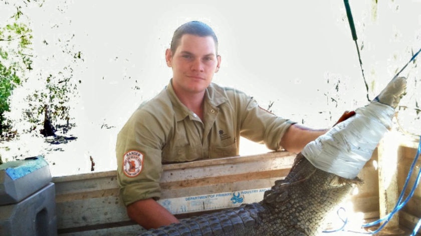 Croc hunt in suburban creek