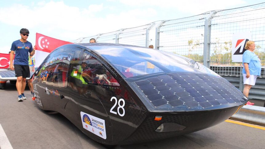 Singaporean solar vehicle in Darwin