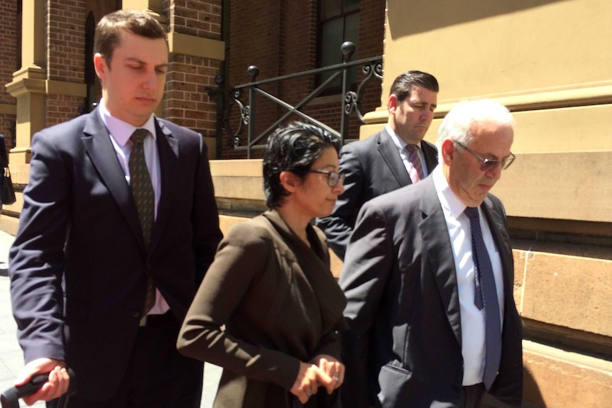 Eddie Obeid leaves court after his sentencing hearing