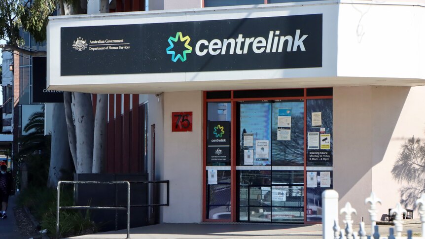 The front entrance of a Centrelink office in the Sydney suburb of Rockdale