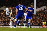 Harry Kane scores for Spurs against Chelsea at White Hart Lane on January 1, 2015.