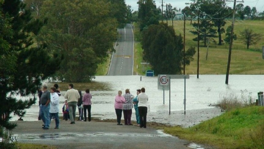 The road at Testers Hollow was cut off for several weeks after the June 2007 storms.