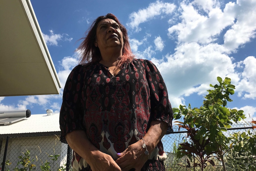 Mother of Zak Grieve Glenice Grieve looks to the sky
