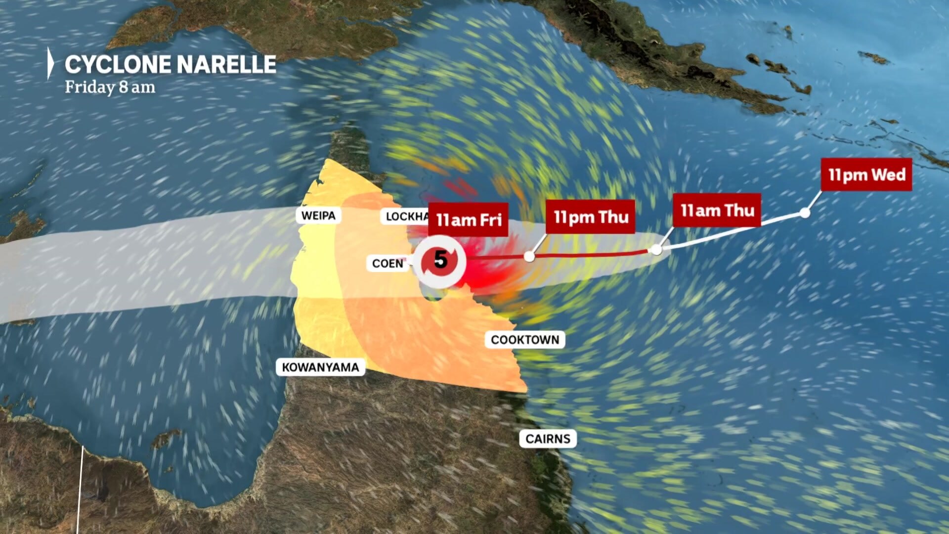 Cyclone Narelle tracking map - ABC News