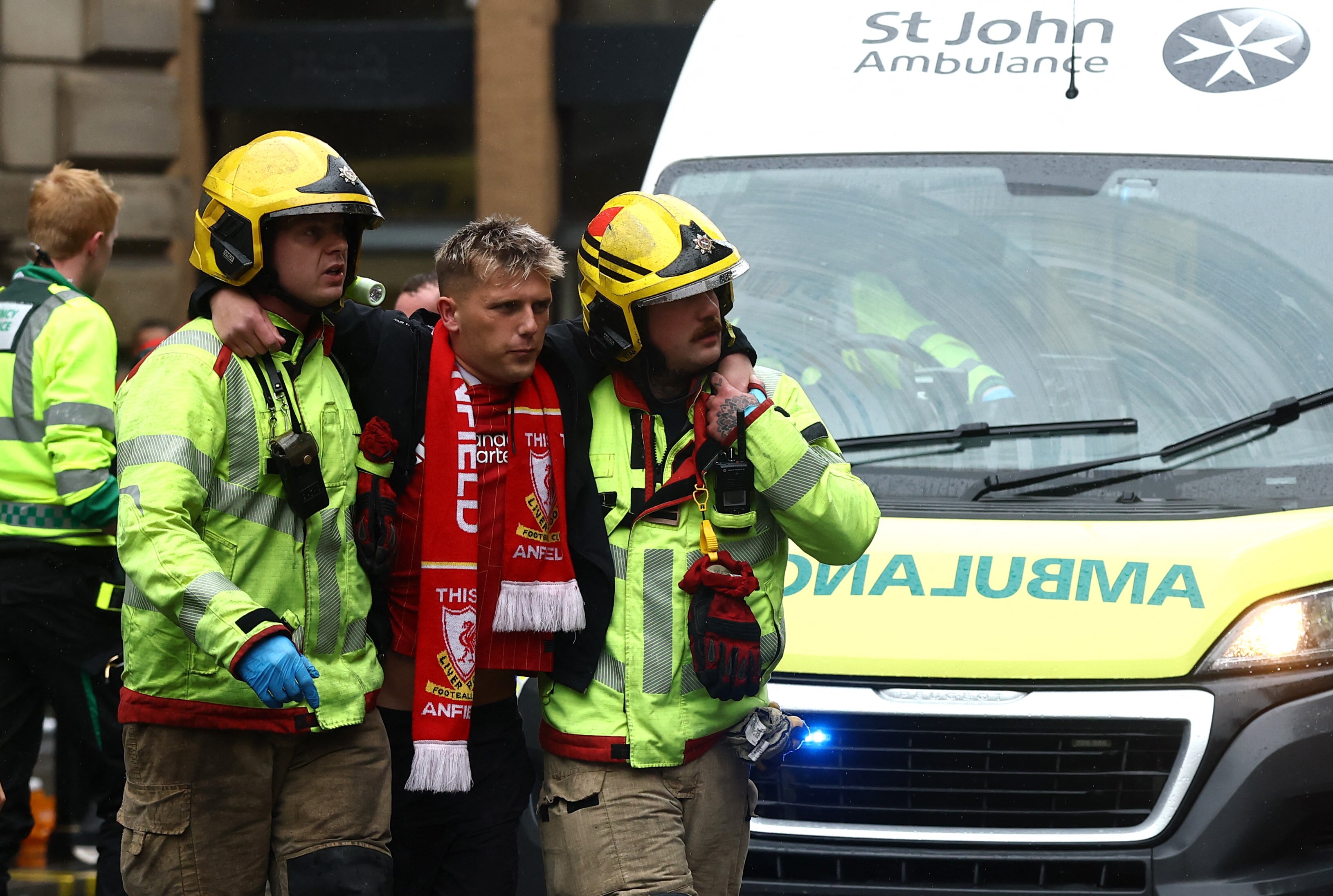 Dozens injured as car hits pedestrians at Liverpool FC's victory parade