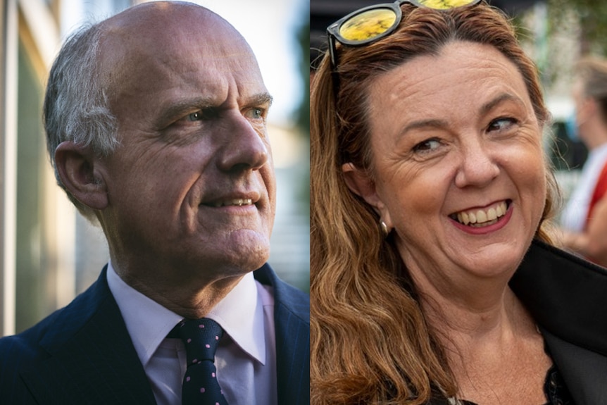 Eric Abetz and Tammy Tyrell composite image.